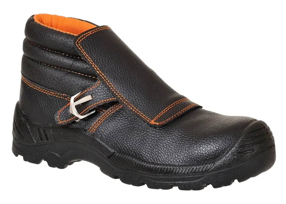 FW07 Portwest Compositelite Lassschoen half hoog S3L HRO SR FO Zwart voorkant
