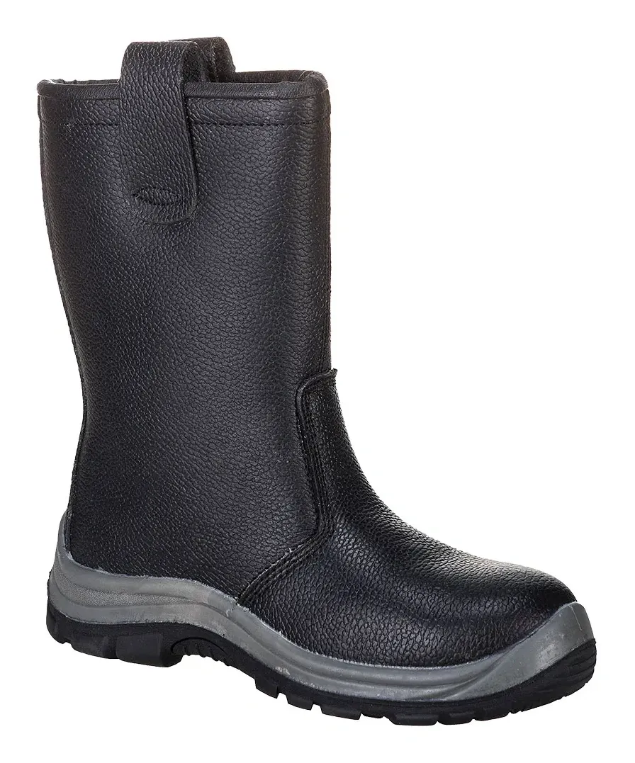 Portwest FW12 Steelite Rigger Laars S1P CI Zwart voorkant