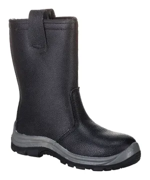 Portwest FW12 Steelite Rigger Laars S1P CI Zwart voorkant
