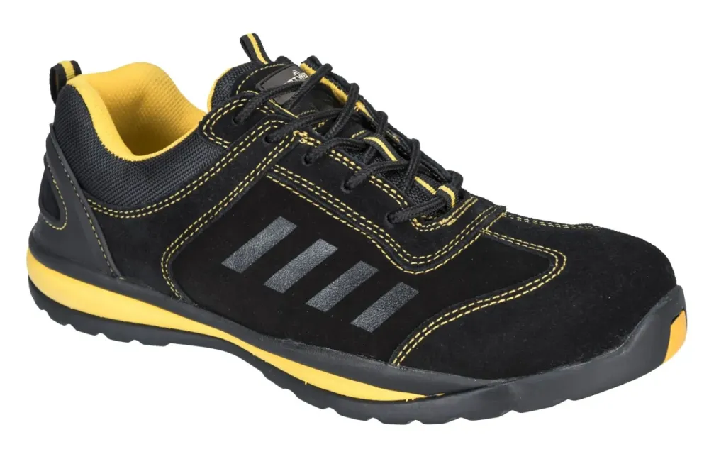 Portwest FW34 Steelite Lusum Veiligheidssneaker S1P HRO Zwart voorkant