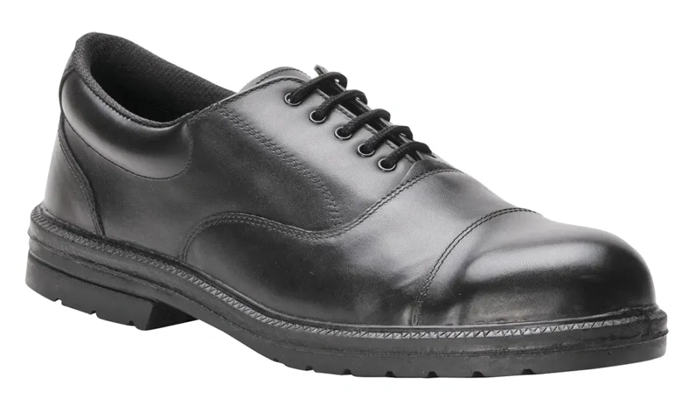 Portwest FW47 Steelite Executive Oxford Schoen S1P Zwart voorkant