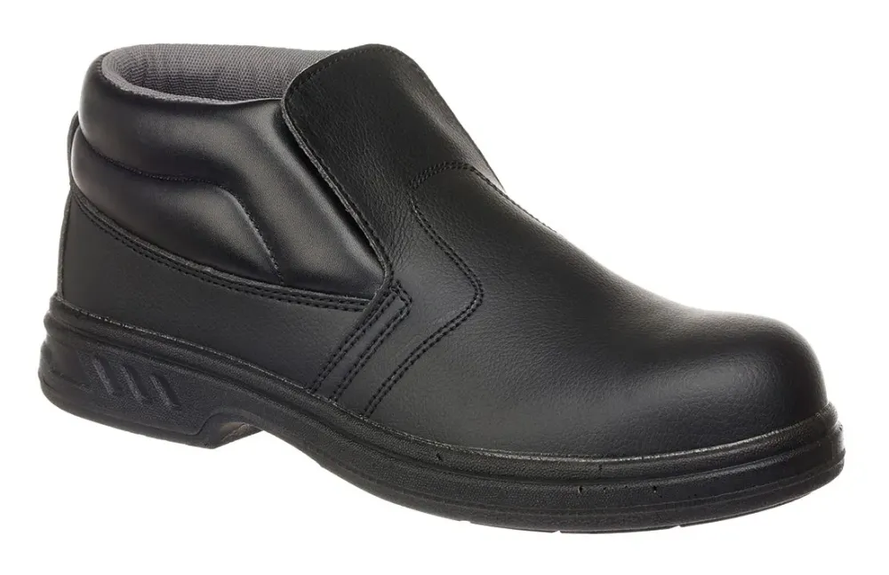 Portwest FW83 Steelite Veiligheidsschoen Instapper Hoog S2 Zwart voorkant