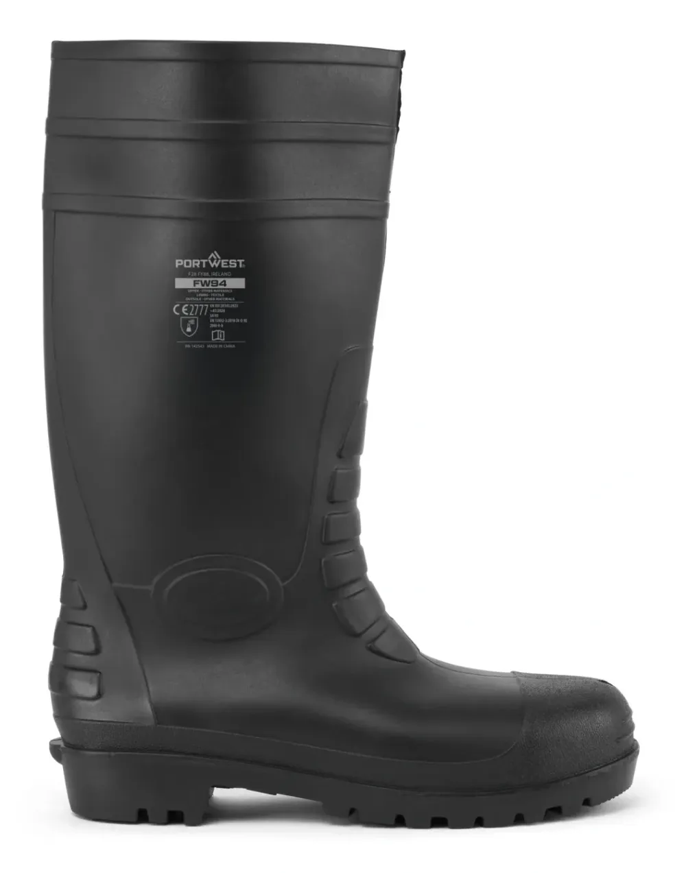 Portwest FW94 Klassieke Veiligheidslaars S4 Zwart voorkant