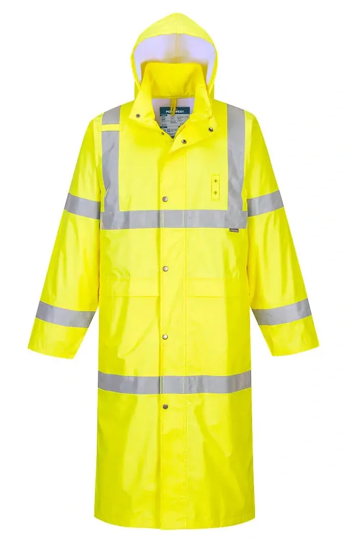 Portwest H445 Hi-Vis jas 122cm Geel voorkant