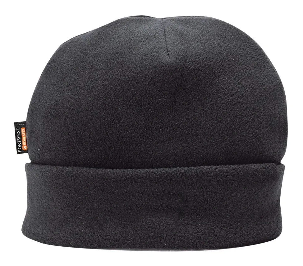 Portwest HA10 Isolerende Fleece Muts Zwart voorkant