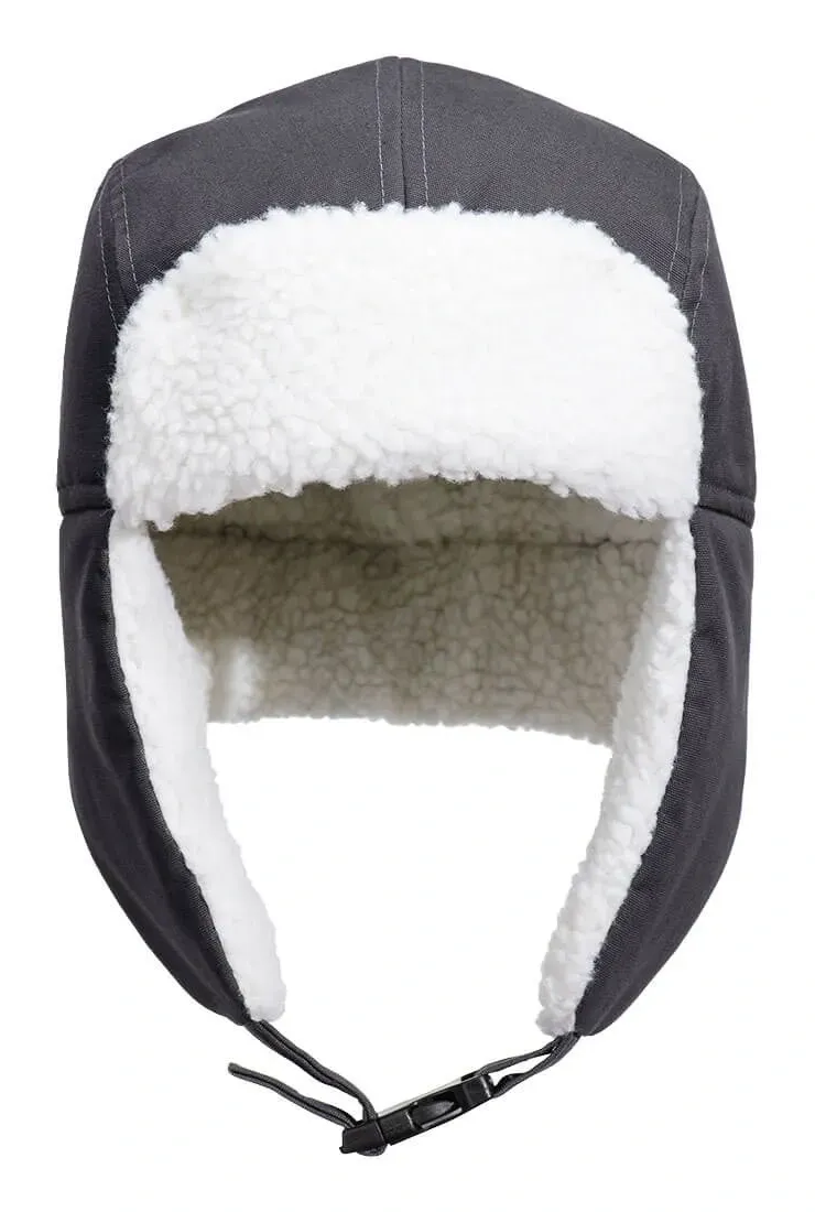 Portwest HA33 Sherpa gevoerde trappershoed Mol grijs voorkant