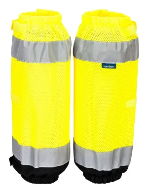 Portwest HV389 Hi-Vis contrast beenkappen Geel/zwart voorkant