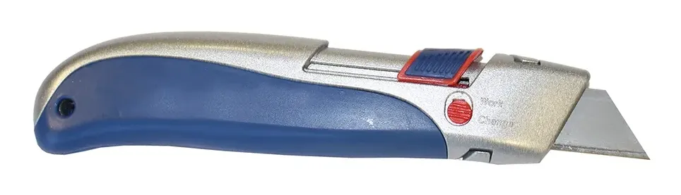 Portwest KN40 Intrekkend Veiligheidsmes Blauw voorkant