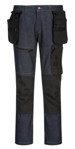 Portwest KX342 KX3 Denim Broek met Holsterzakken Indoor/outdoor voorkant