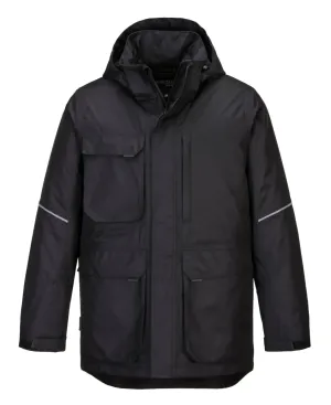 Portwest KX360 KX3 Parka Zwart voorkant