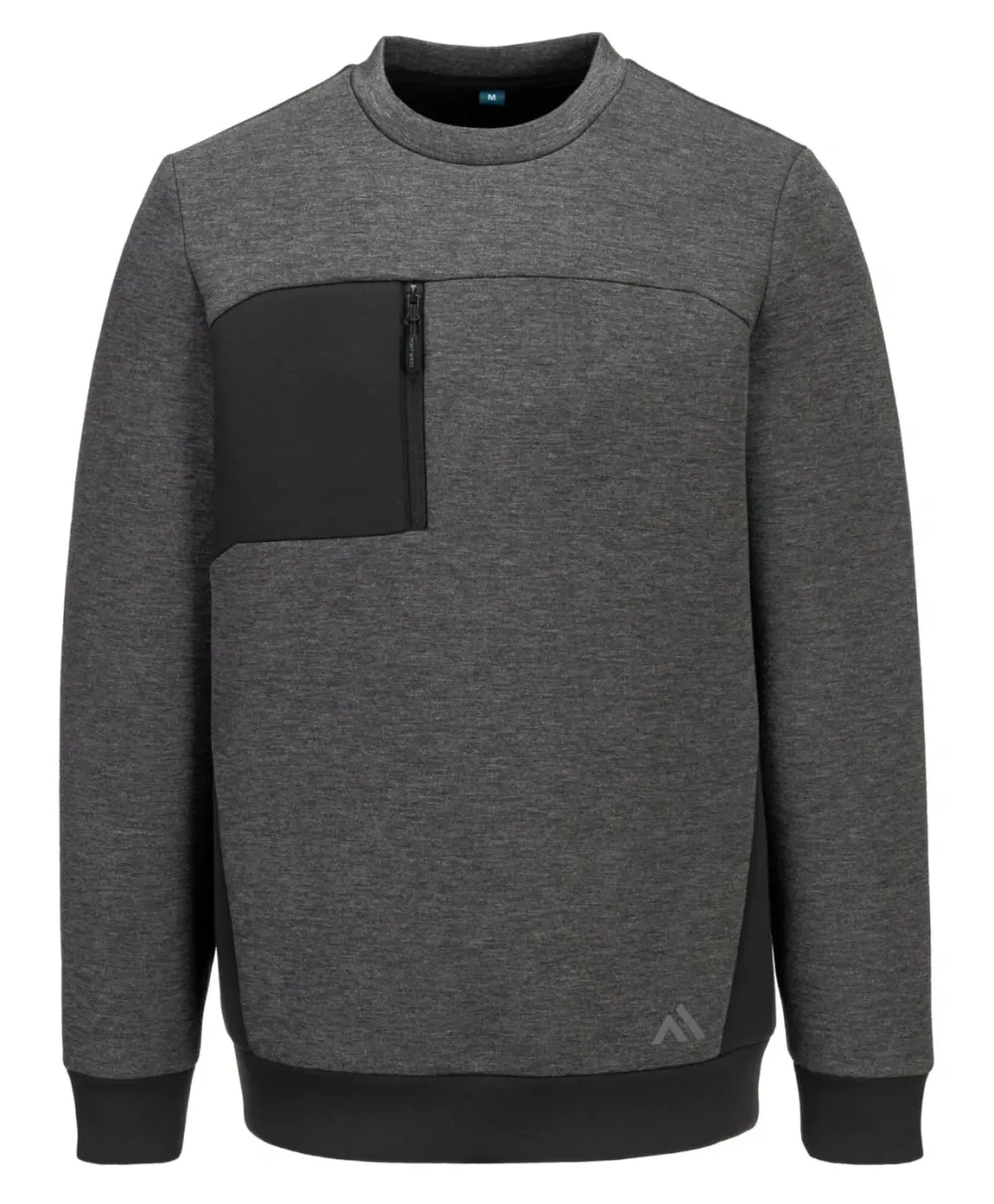 Portwest KX377 KX3 Tech Sweatshirt Mol grijs voorkant