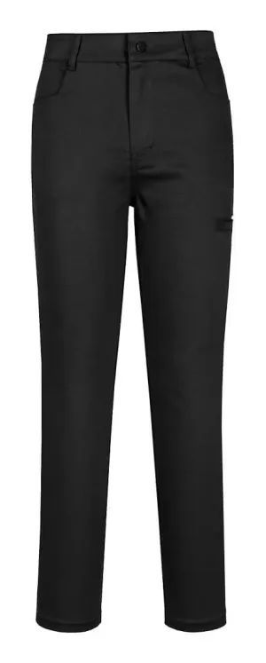 Portwest KX383 KX3 Dames Flexi Work Broek Zwart voorkant