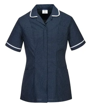 Portwest LW19 Stretch Klassieke Zorg Tuniek Marine voorkant