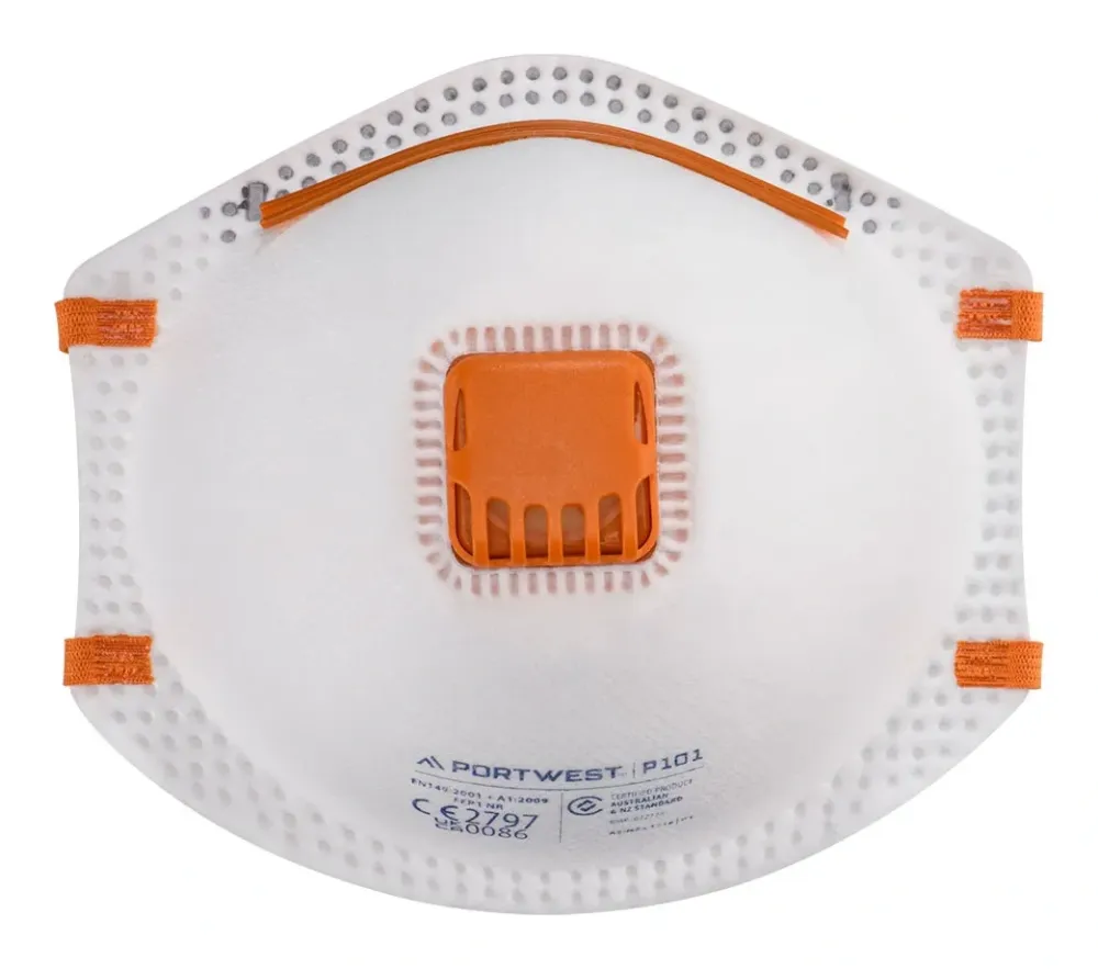 Portwest P101 FFP1 Masker met Ventiel Wit voorkant