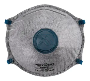 Portwest P223 FFP2 Koolstof Gevouwen Dolomite Masker Wit voorkant
