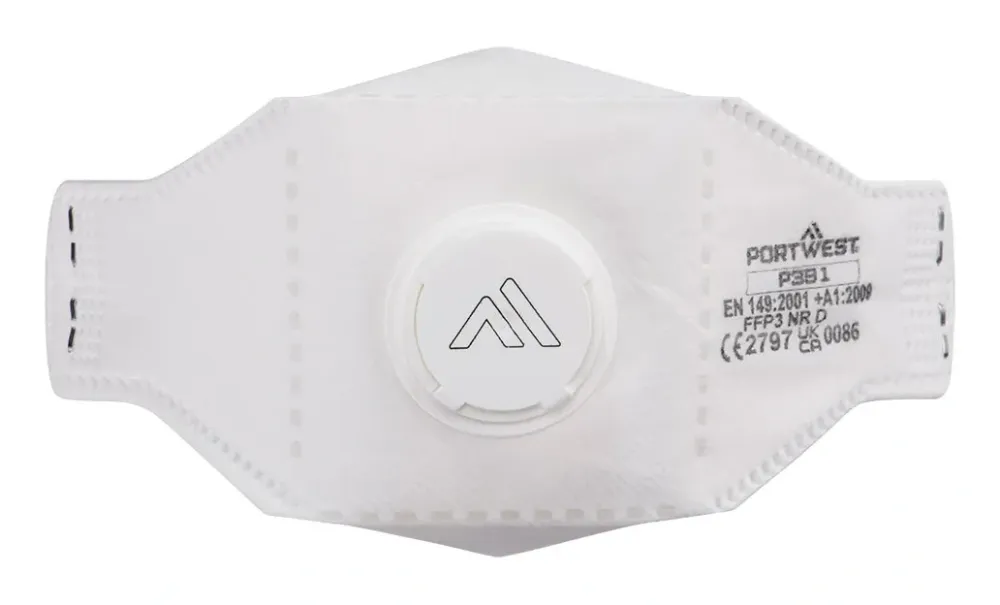 Portwest P391 EAGLE FFP3 Dolomite Gevouwen Masker Wit voorkant