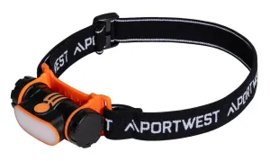 Portwest PA70 USB oplaadbare LED hoofdlamp Zwart voorkant