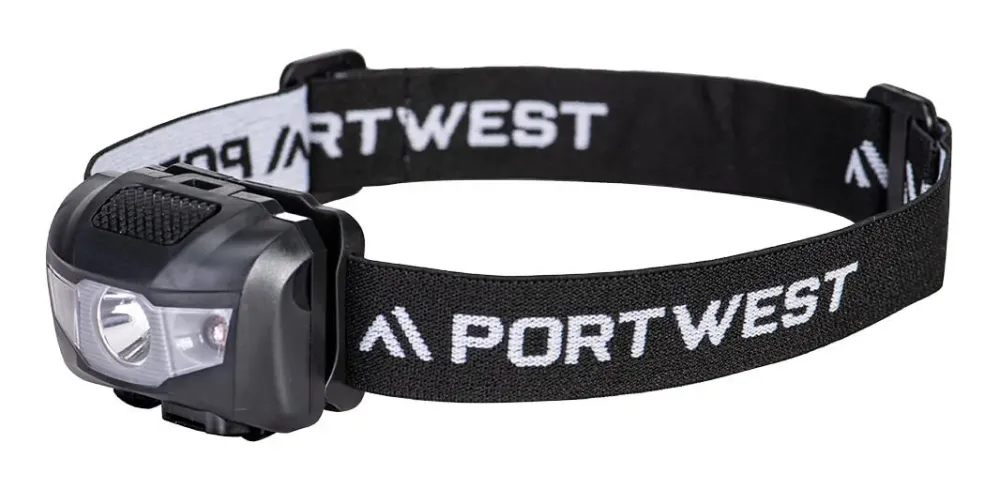 Portwest PA71 USB Oplaadbare Inspectie Zaklamp Zwart voorkant