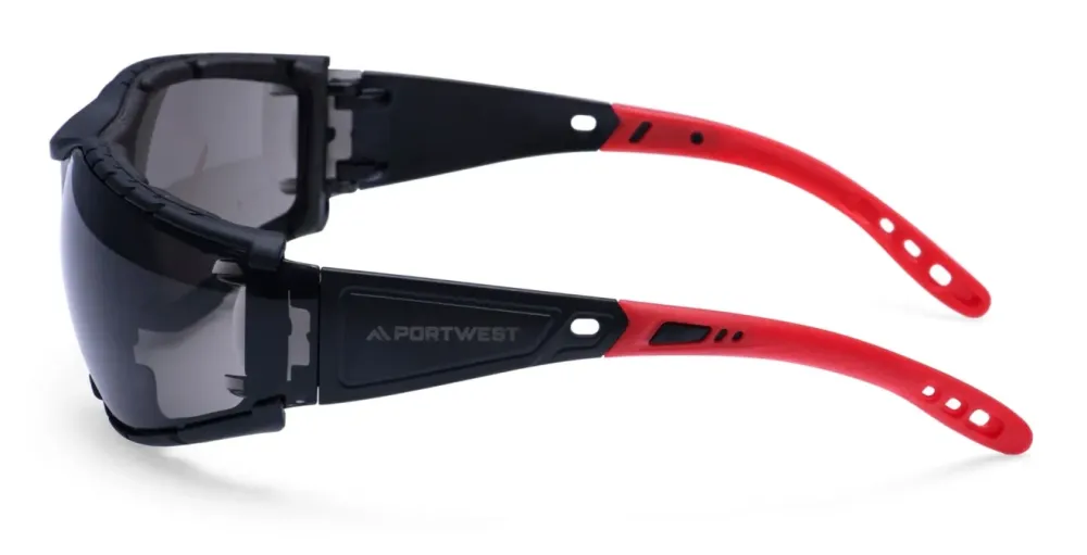 Portwest PB32 Wrap Around Pro Veiligheidsbril Donker voorkant