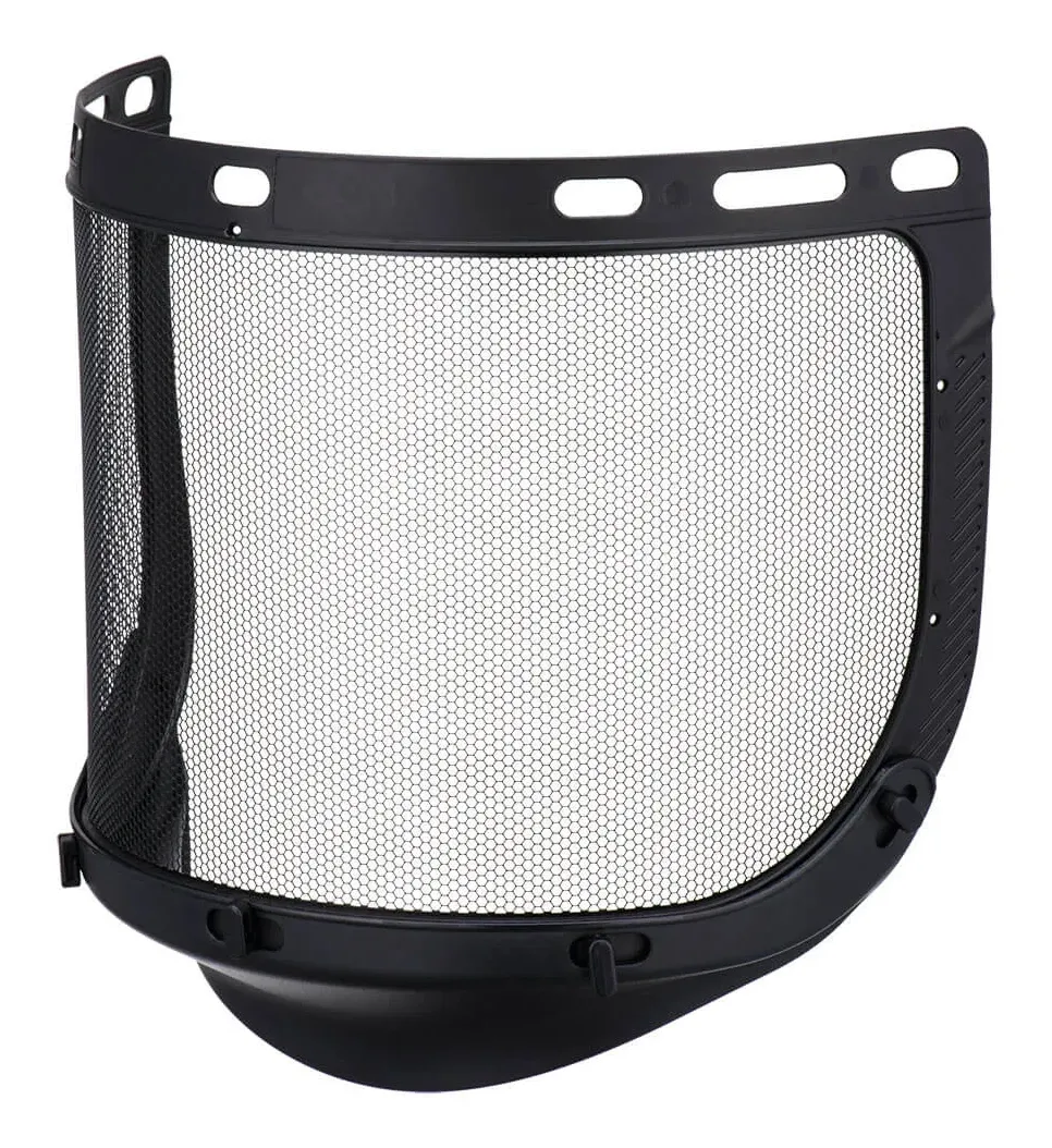Portwest PF21 Etched Steel Mesh Visor Plus Zwart voorkant