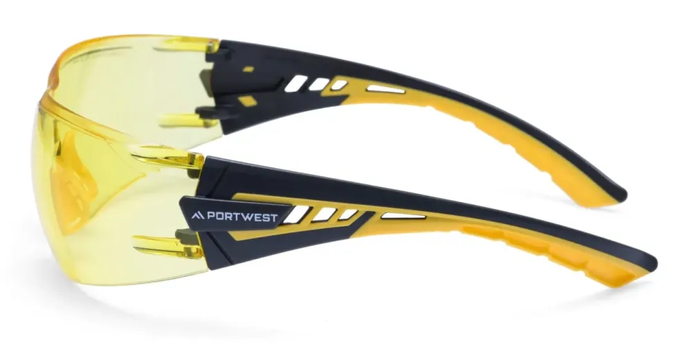 Portwest PS27 Tech Look Lite KN Veiligheidsbril Amber voorkant