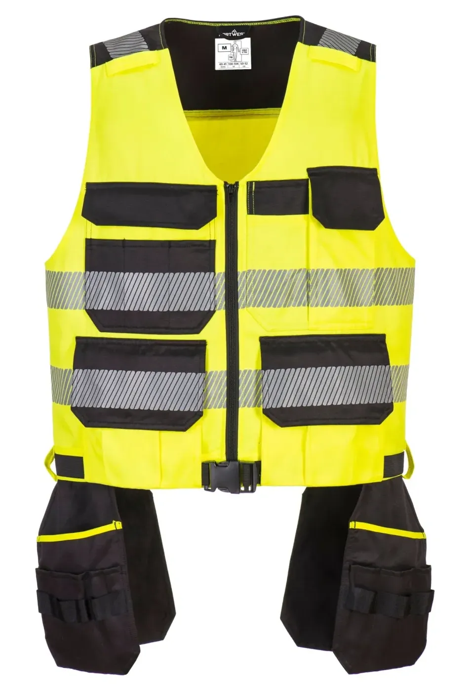 Portwest PW308 PW3 Klasse 1 Gereedschapsvest Geel/zwart voorkant