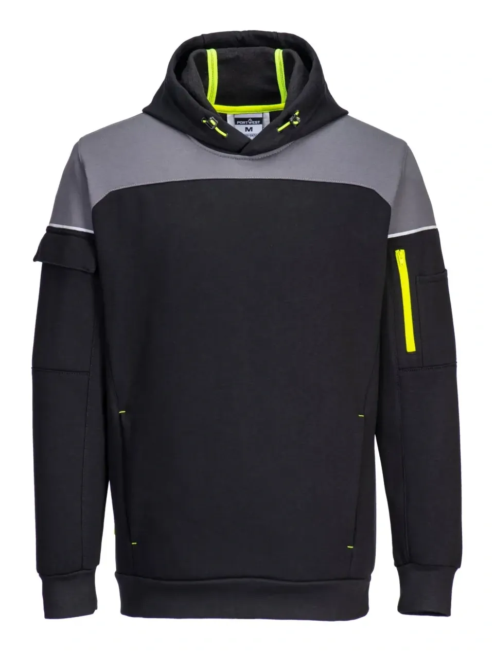 Portwest PW337 PW3 Pullover Hoodie Zwart voorkant