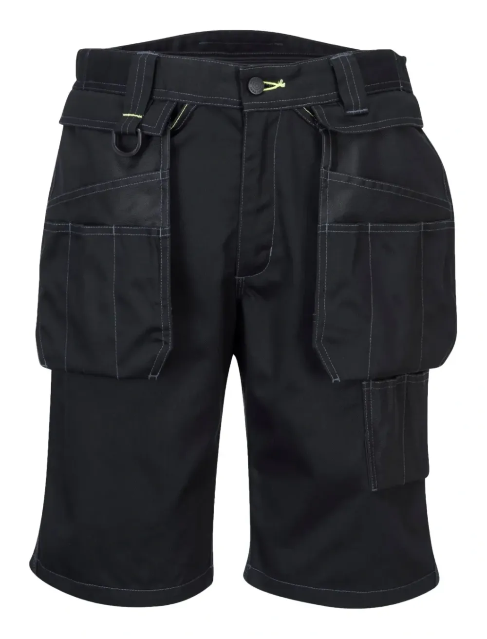 Portwest PW345 PW3 Korte Werkbroek met holsterzakken Zwart voorkant