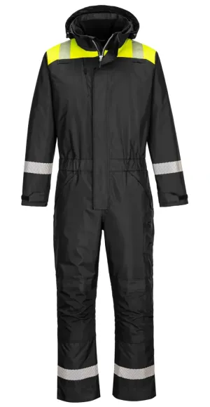Portwest PW353 PW3 Winteroverall Zwart/Geel voorkant