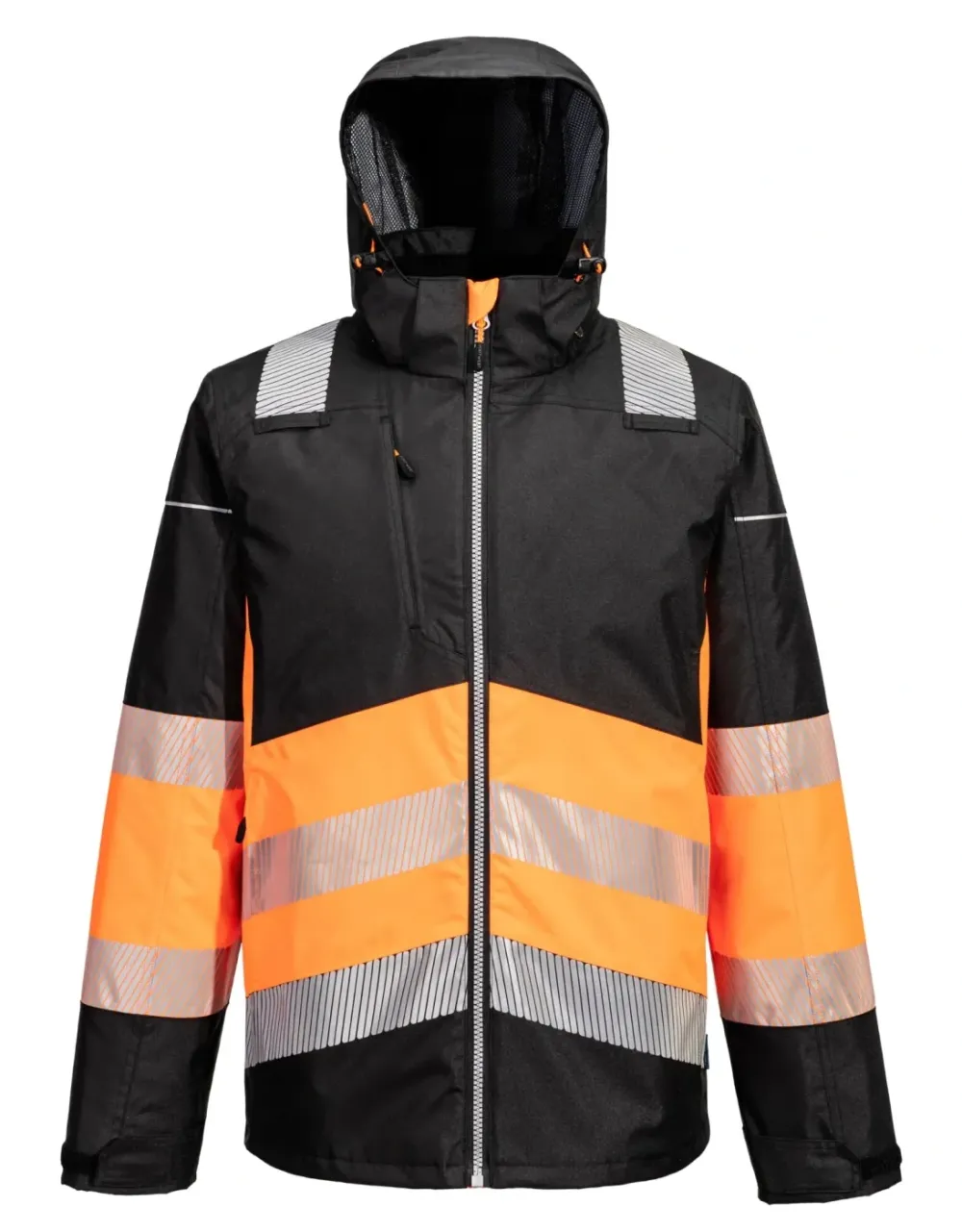Portwest PW364 PW3 Hi-Vis Klasse 1 Winterjack Oranje/zwart voorkant
