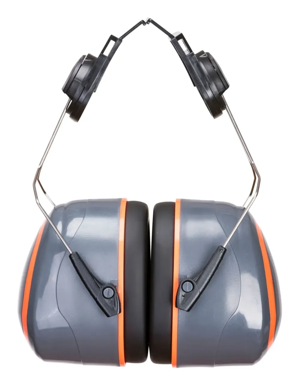 Portwest PW62 HV Extreme gehoorbeschermer op helm gemonteerd Grijs/oranje voorkant