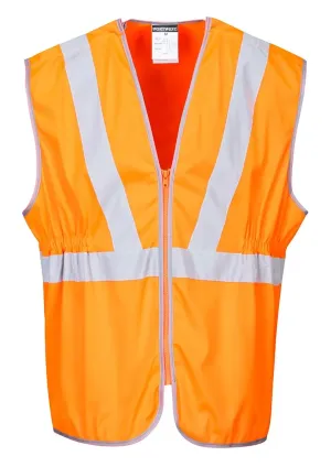 Portwest RT20 Hi-Vis Lang Vest, RIS Oranje voorkant
