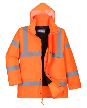 Portwest RT34 Hi-Vis Ademend Winter Traffic Jack Oranje voorkant