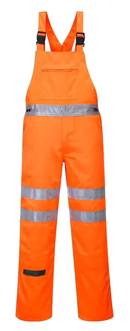 Portwest RT43 Hi-Vis Polyester Katoenen Amerikaanse Overall Oranje voorkant