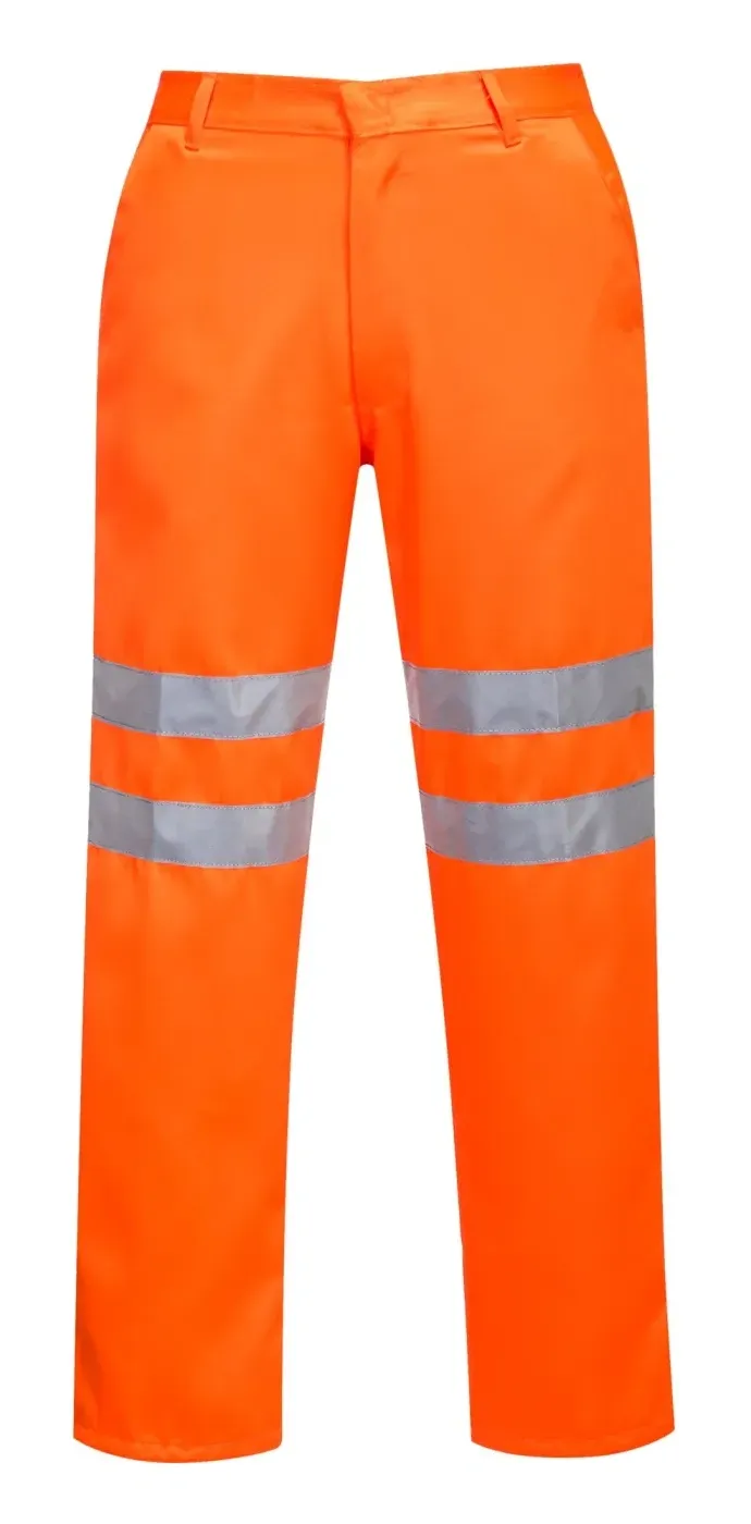 Portwest RT45 Hi-Vis polykatoen servicebroek Oranje voorkant