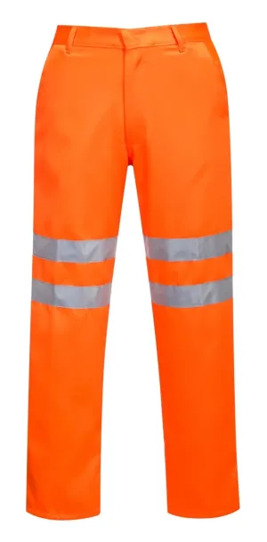 Portwest RT45 Hi-Vis polykatoen servicebroek Oranje voorkant