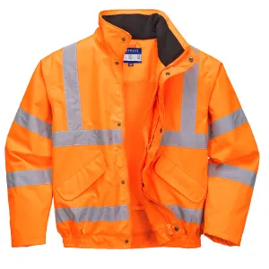 Portwest RT62 Hi-Vis Ademende Bomberjack Oranje voorkant