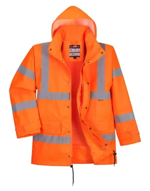 Portwest RT63 Hi-Vis Ademend Jack (interactive) Oranje voorkant