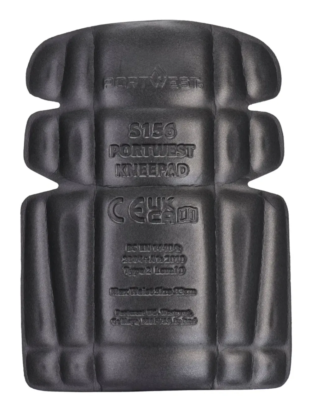 S156 Portwest Kniestuk Zwart voorkant