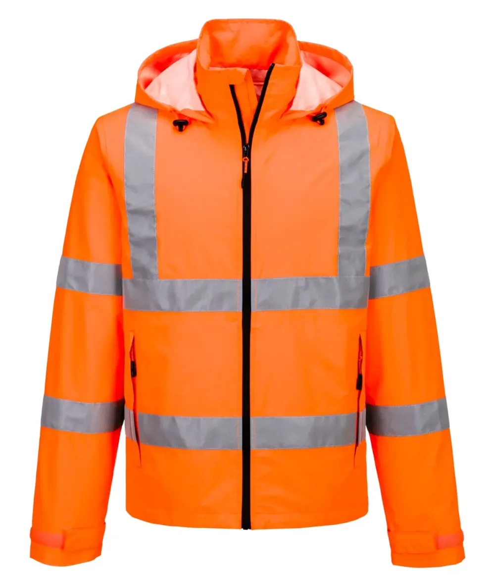 Portwest S164 Hi-Vis Lichtgewicht Opvouwbaar Jack Oranje voorkant