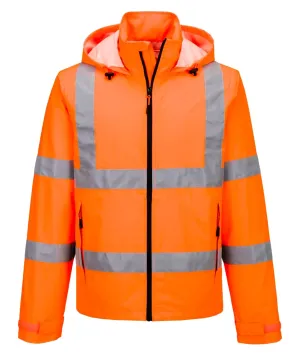 Portwest S164 Hi-Vis Lichtgewicht Opvouwbaar Jack Oranje voorkant