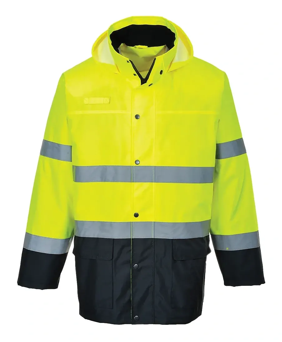 Portwest S166 Lite Tweekleuren Jack Geel/marine voorkant