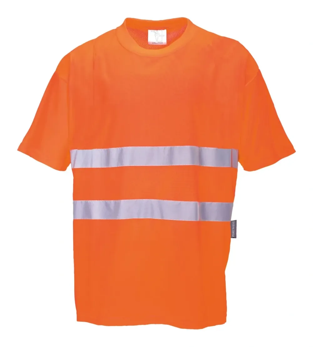 Portwest S172 Katoen Comfort T-Shirt Oranje voorkant