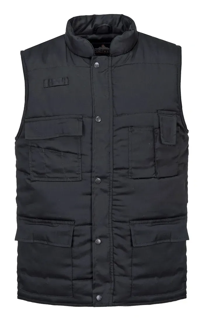 Portwest S414 Shetland Bodywarmer Zwart voorkant