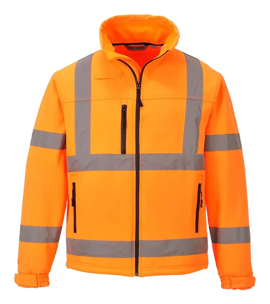 Portwest S424 Hi-Vis Klassiek Softshell Jack (3L) Oranje voorkant