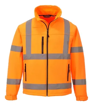 Portwest S424 Hi-Vis Klassiek Softshell Jack (3L) Oranje voorkant