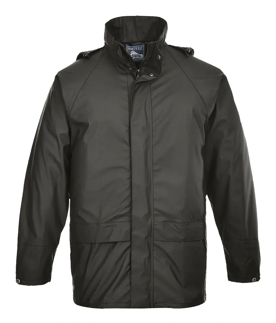 Portwest S450 Sealtex Klassieke Jas Zwart voorkant