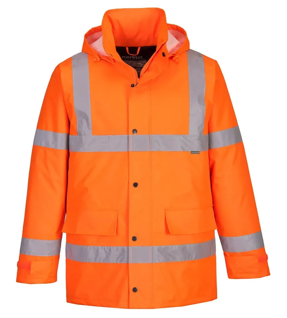 Portwest S460 Winter Hi-Vis Verkeersjack Oranje voorkant