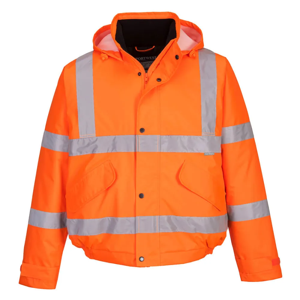 Portwest S463 Hi-Vis Bomberjack Oranje voorkant