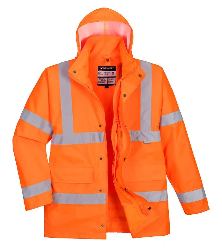 Portwest S468 Hi-Vis 4-in-1 Verkeersjack Oranje voorkant